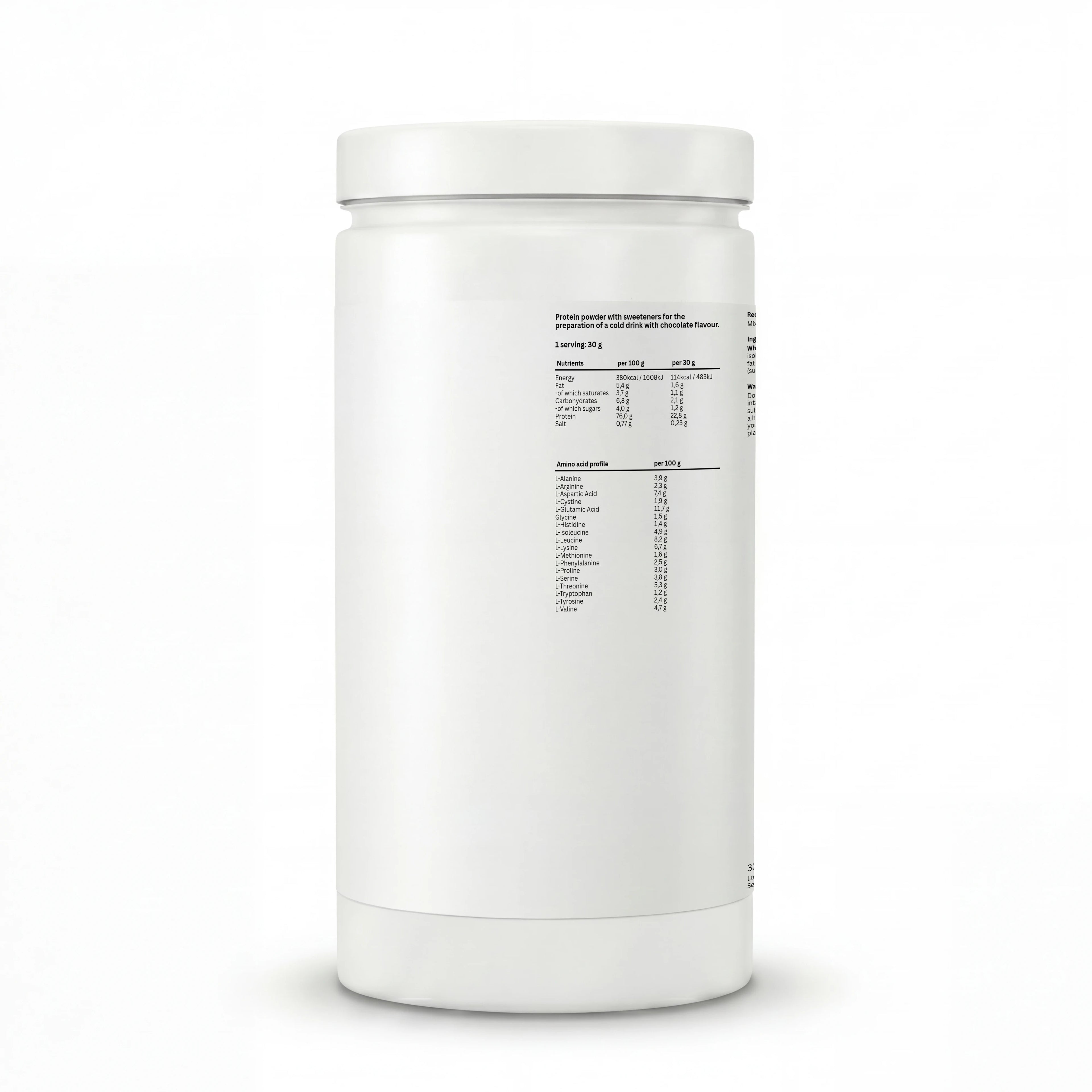 Whey Protéine Chocolat – 1000g | Prise de Masse & Récupération