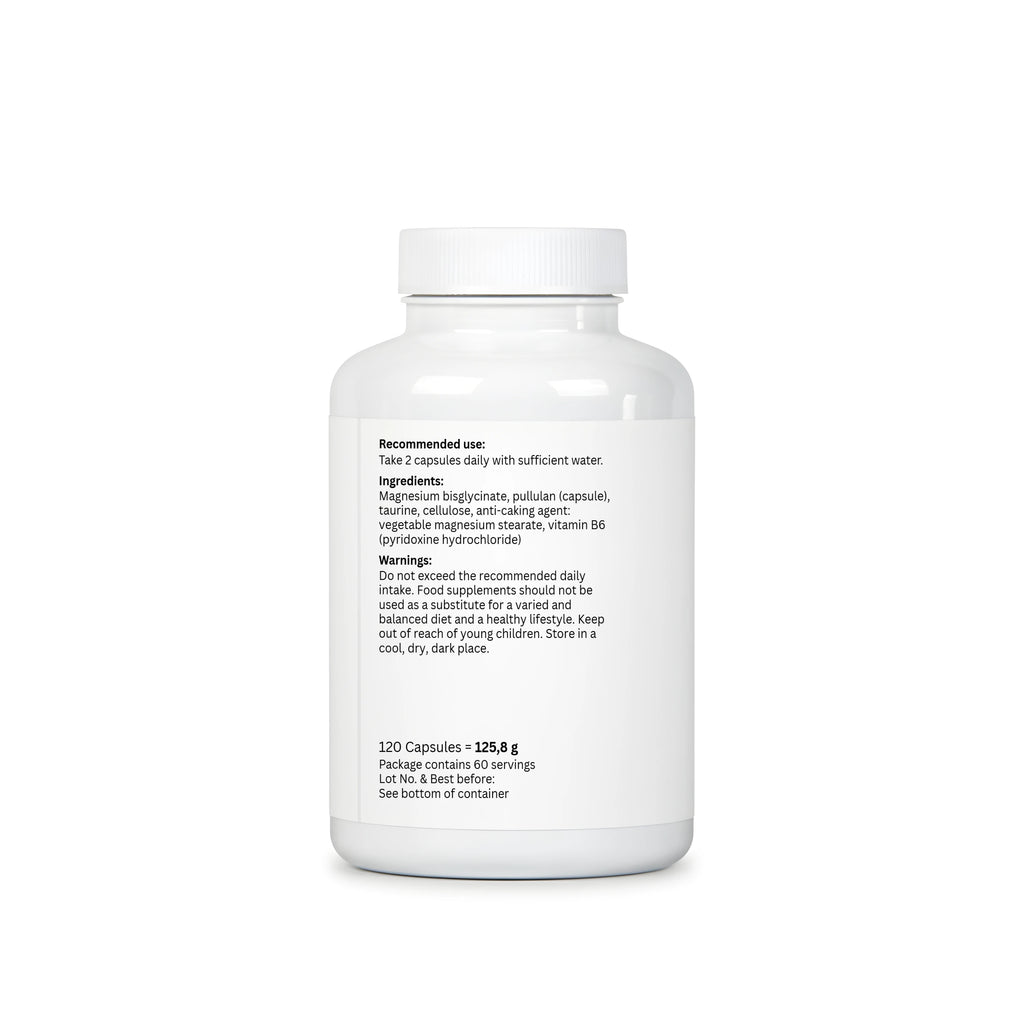 Magnésium Bisglycinate – 120 Capsules | Anti-Stress & Performance
